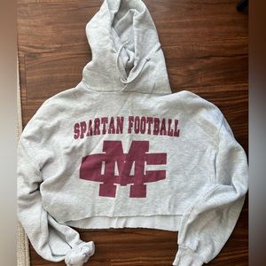 Vintage cropped hooded sweatshirt